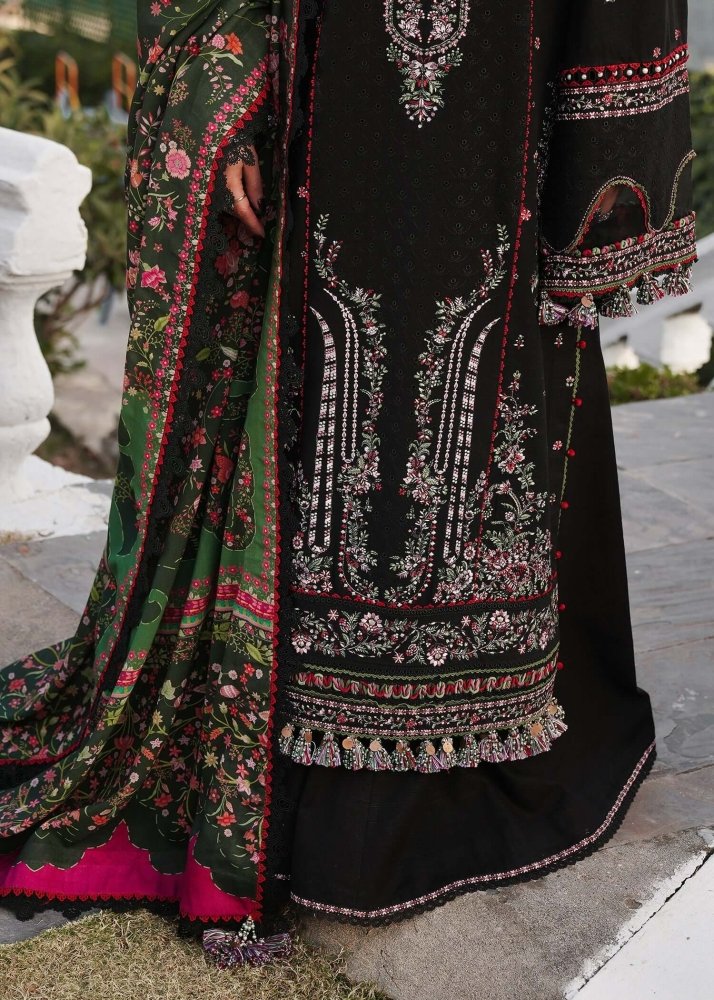3PC EMBROIDERED DHANAK DRESS RO - 560 - Rangoli Store