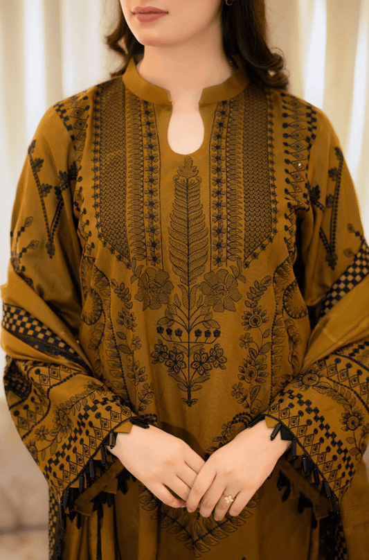 3PC EMBROIDERED LAWN SUIT - SR - 200 - Rangoli Store