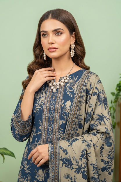 3PC PRINTED LAWN SUIT SR-137