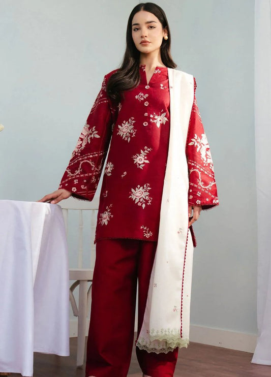 3 PC LAWN EMBROIDRED SUIT SR - 474 - Rangoli Store