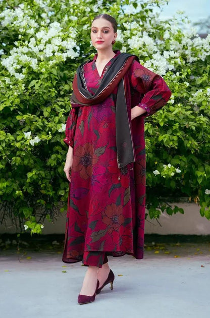 3PC DIGITAL PRINTED KHADDER SUIT - RO - 601 - Rangoli Store