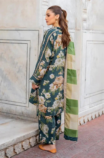 3PC DIGITAL PRINTED KHADDER SUIT - RO - 608 - Rangoli Store