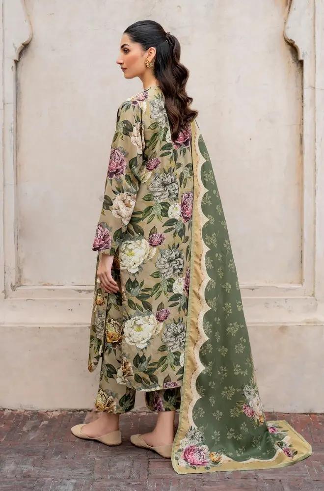 3PC DIGITAL PRINTED KHADDER SUIT - RO - 609 - Rangoli Store