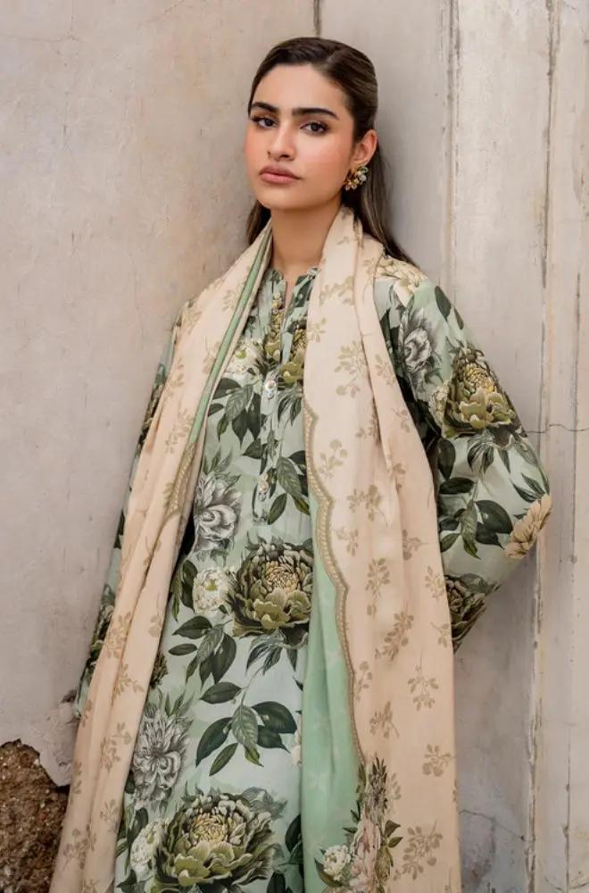 3PC DIGITAL PRINTED KHADDER SUIT - RO - 610 - Rangoli Store