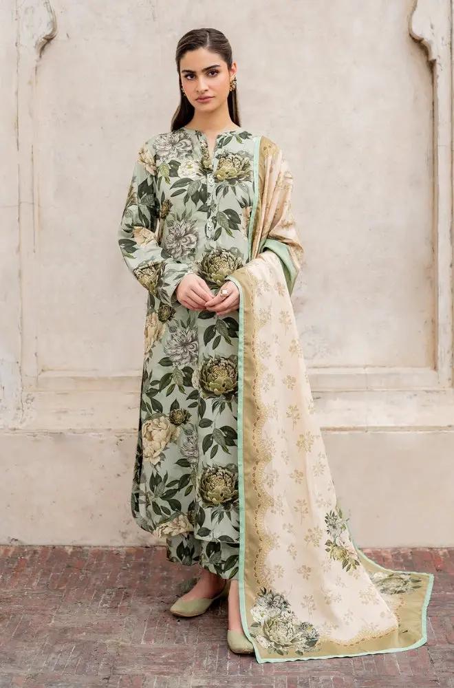 3PC DIGITAL PRINTED KHADDER SUIT - RO - 610 - Rangoli Store