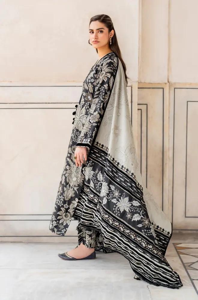 3PC DIGITAL PRINTED KHADDER SUIT - RO - 611 - Rangoli Store