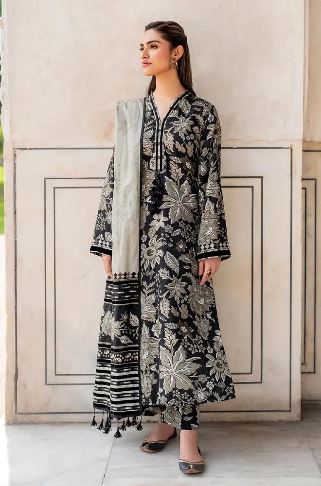 3PC DIGITAL PRINTED KHADDER SUIT - RO - 611 - Rangoli Store