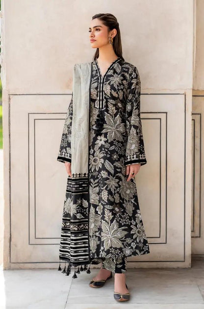3PC DIGITAL PRINTED KHADDER SUIT - RO - 611 - Rangoli Store