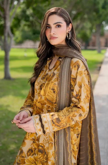 3PC DIGITAL PRINTED KHADDER SUIT - RO - 612 - Rangoli Store