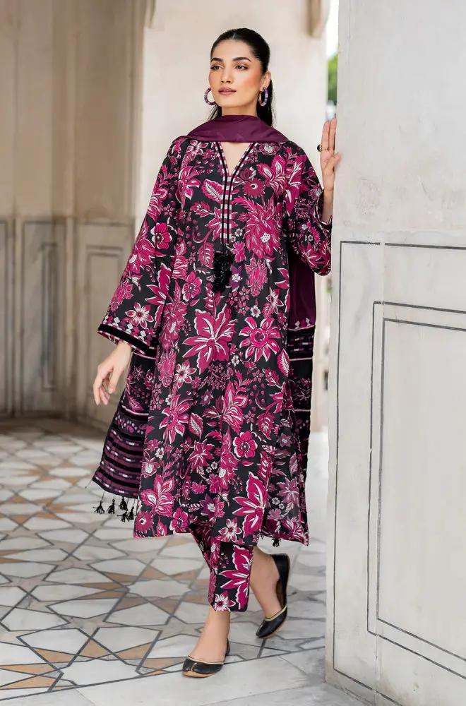 3PC DIGITAL PRINTED KHADDER SUIT - RO - 613 - Rangoli Store