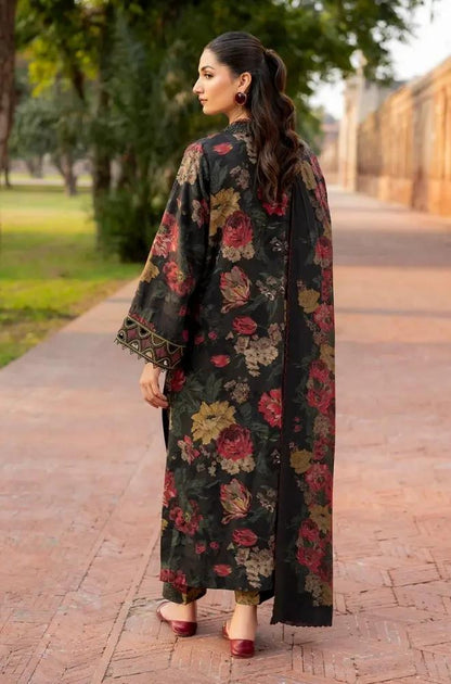 3PC DIGITAL PRINTED KHADDER SUIT WITH PATCHES - RO - 616 - Rangoli Store