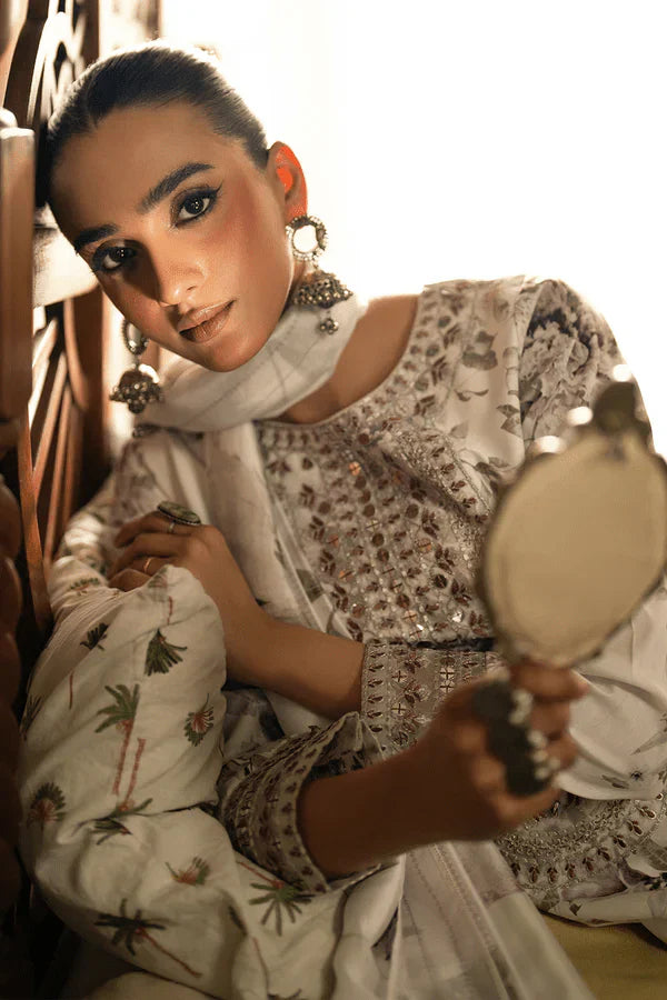3PC DIGITAL PRINTED SILK SUIT WITH PATCHES - SR - 676 - Rangoli Store