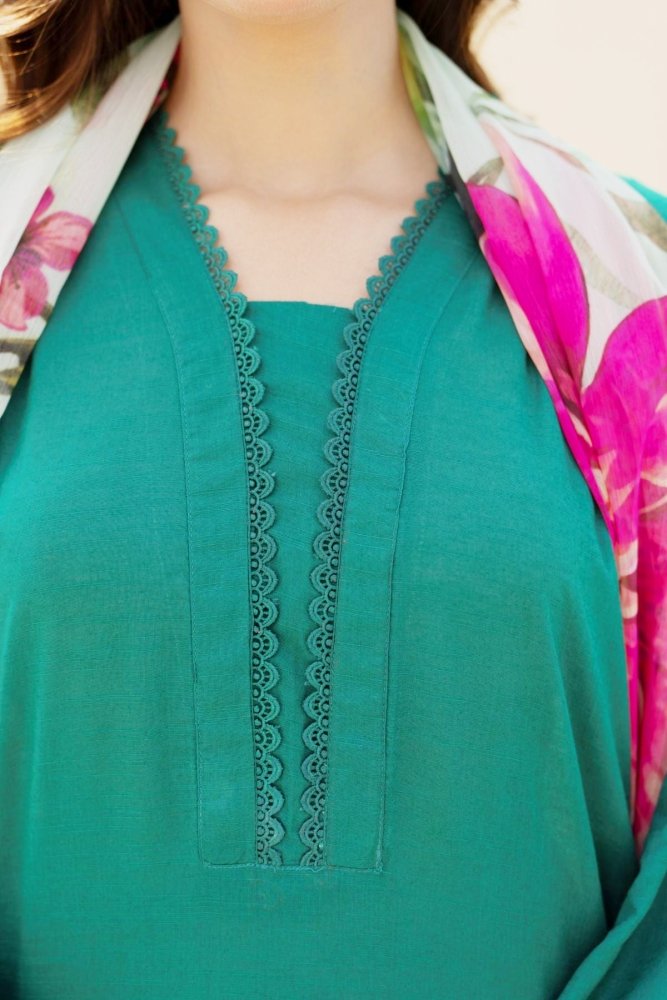 3PC EMBROIDED LAWN SUIT SR - 495 - Rangoli Store
