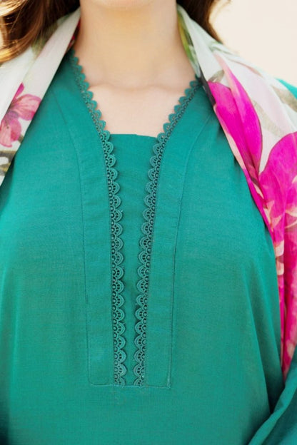 3PC EMBROIDED LAWN SUIT SR - 495 - Rangoli Store