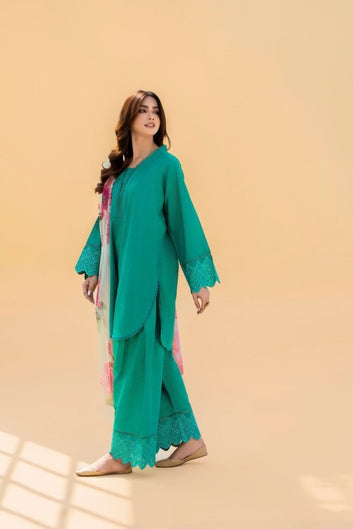 3PC EMBROIDED LAWN SUIT SR - 495 - Rangoli Store