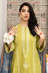3PC EMBROIDERED DHANAK DRESS RO - 327 - Rangoli Store
