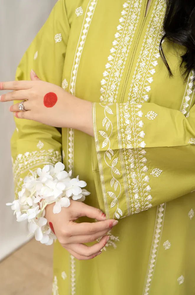 3PC EMBROIDERED DHANAK DRESS RO - 327 - Rangoli Store