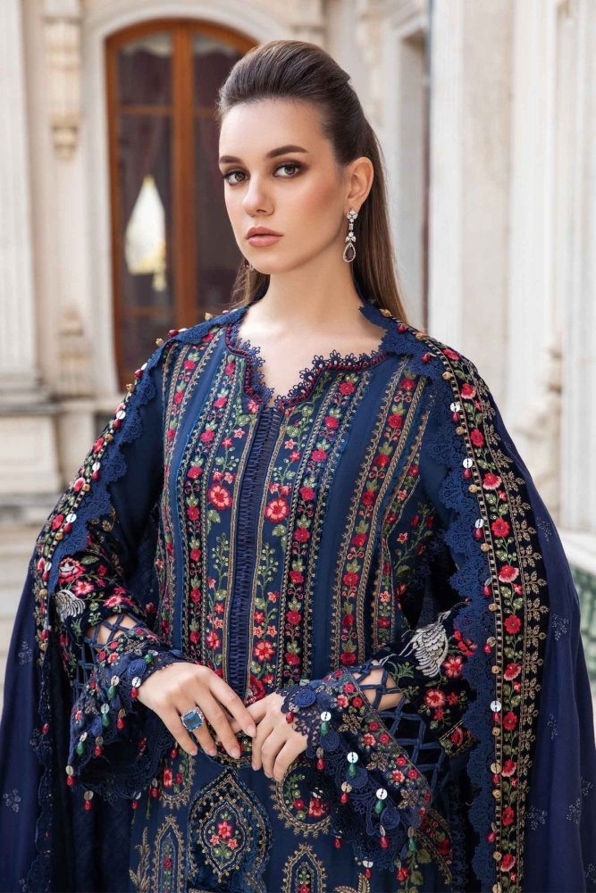 3PC EMBROIDERED DHANAK DRESS RO - 391 - Rangoli Store
