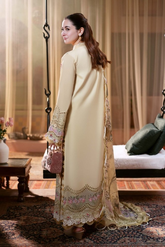 3PC EMBROIDERED DHANAK DRESS RO - 498 - Rangoli Store
