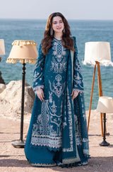 3PC EMBROIDERED DHANAK DRESS RO - 521 - Rangoli Store