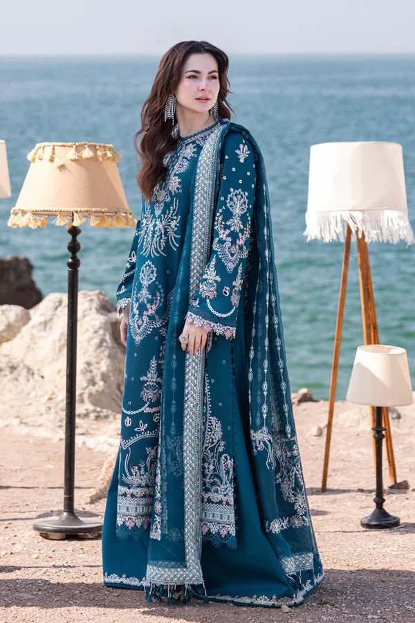 3PC EMBROIDERED DHANAK DRESS RO - 521 - Rangoli Store