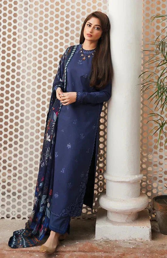 3PC EMBROIDERED DHANAK DRESS RO - 541 - Rangoli Store