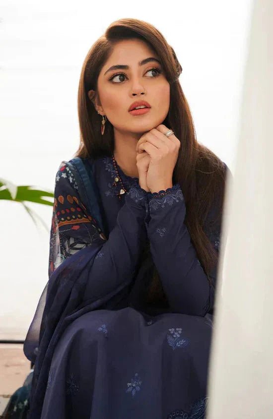 3PC EMBROIDERED DHANAK DRESS RO - 541 - Rangoli Store