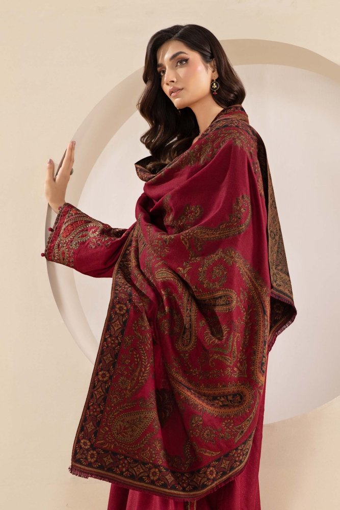 3PC EMBROIDERED DHANAK DRESS RO - 547 - Rangoli Store