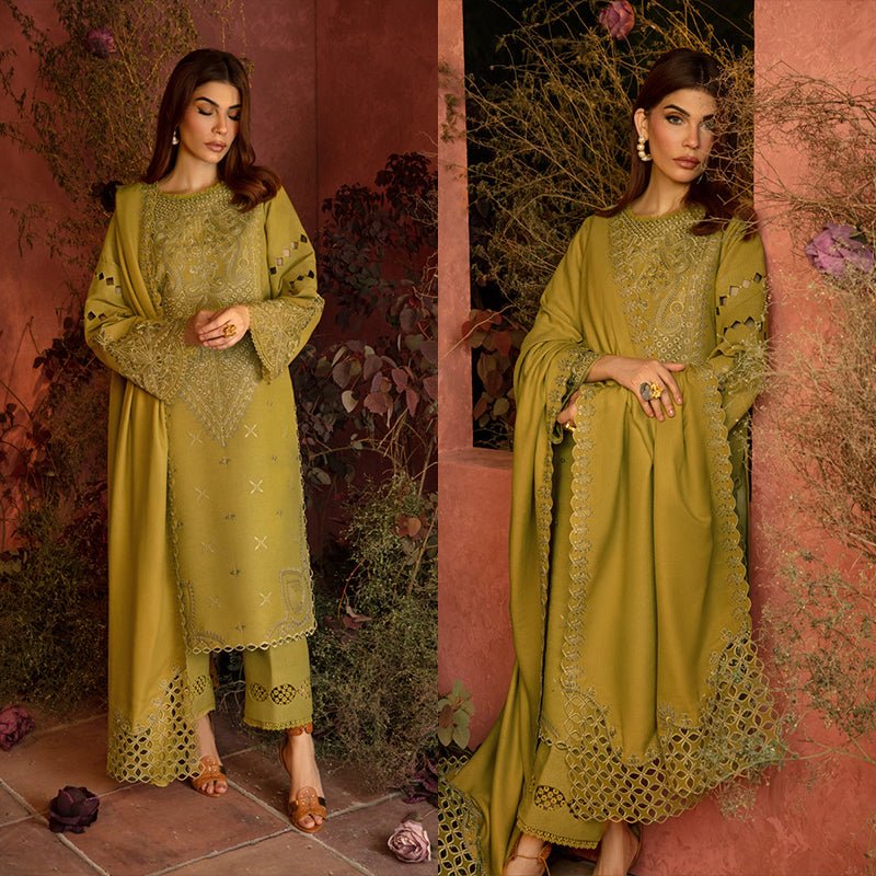 3PC EMBROIDERED DHANAK DRESS RO - 553 - Rangoli Store