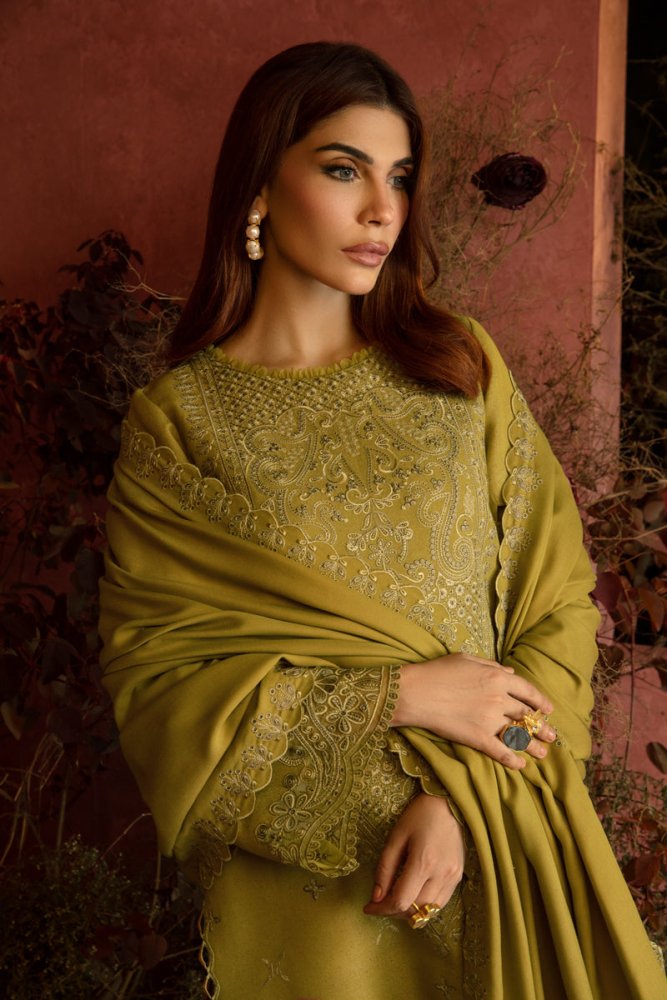 3PC EMBROIDERED DHANAK DRESS RO - 553 - Rangoli Store