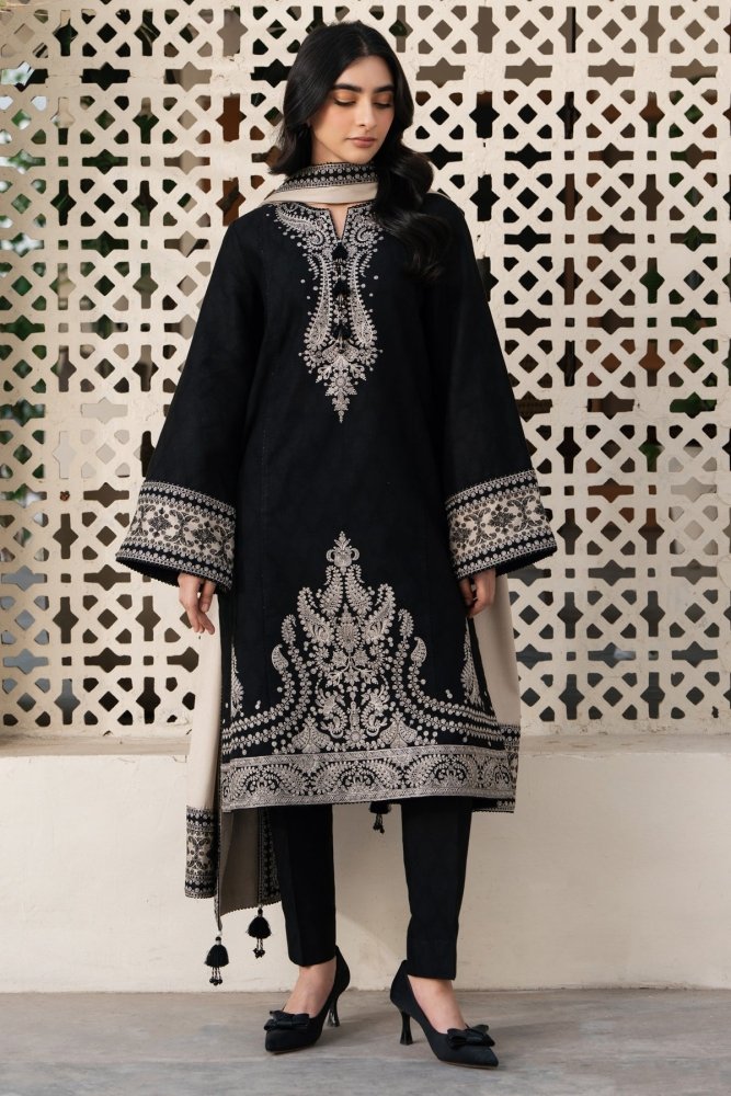 3PC EMBROIDERED DHANAK SUIT RO - 577 - Rangoli Store