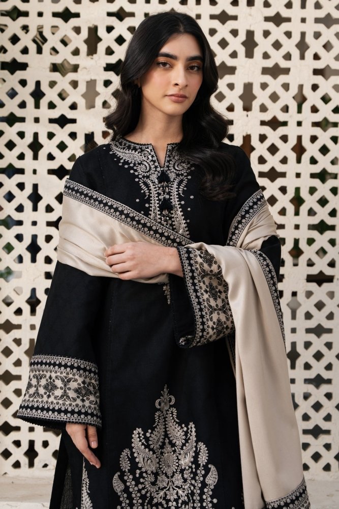 3PC EMBROIDERED DHANAK SUIT RO - 577 - Rangoli Store
