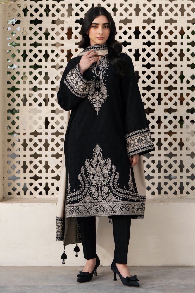3PC EMBROIDERED DHANAK SUIT RO - 577 - Rangoli Store