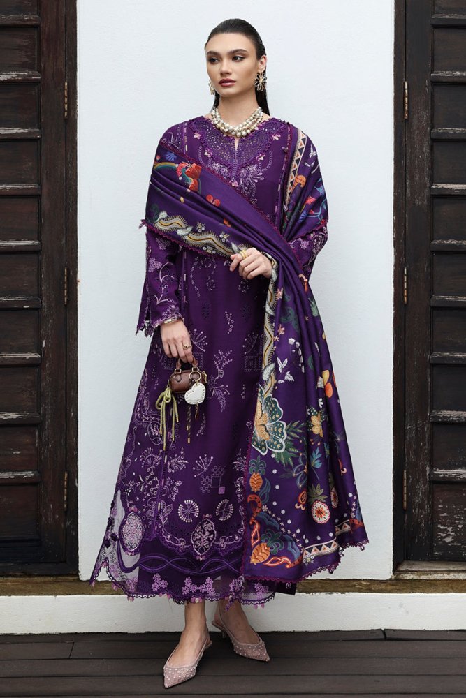 3PC EMBROIDERED DHANAK SUIT - RO - 624 - Rangoli Store