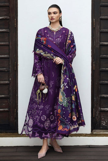 3PC EMBROIDERED DHANAK SUIT - RO - 624 - Rangoli Store