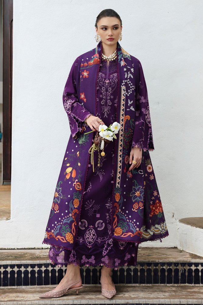 3PC EMBROIDERED DHANAK SUIT - RO - 624 - Rangoli Store