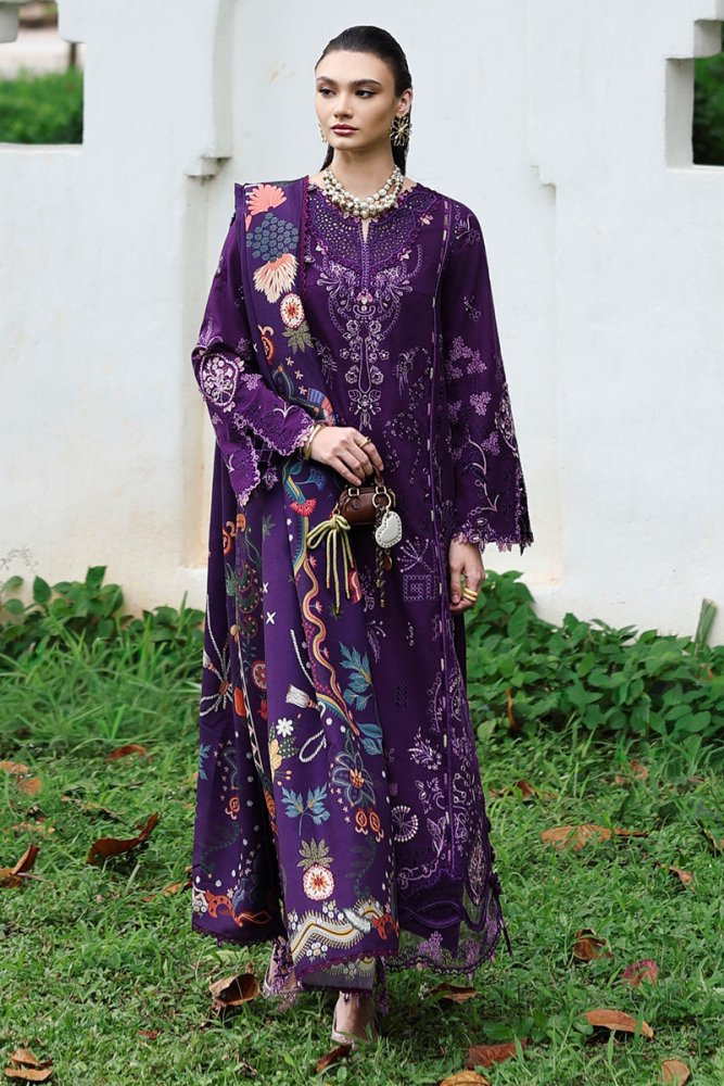 3PC EMBROIDERED DHANAK SUIT - RO - 624 - Rangoli Store