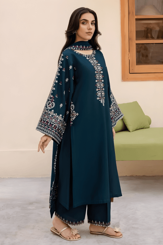 3PC EMBROIDERED LAWN DRESS SR - 550 - Rangoli Store