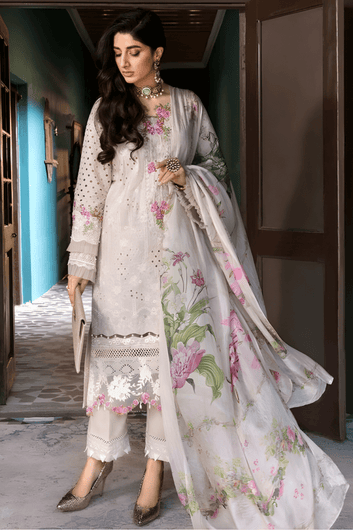 3PC EMBROIDERED LAWN SUIT - SR - 185 - Rangoli Store