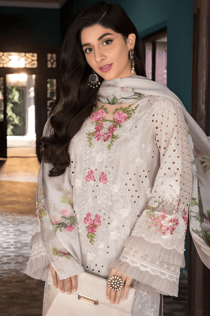 3PC EMBROIDERED LAWN SUIT - SR - 185 - Rangoli Store