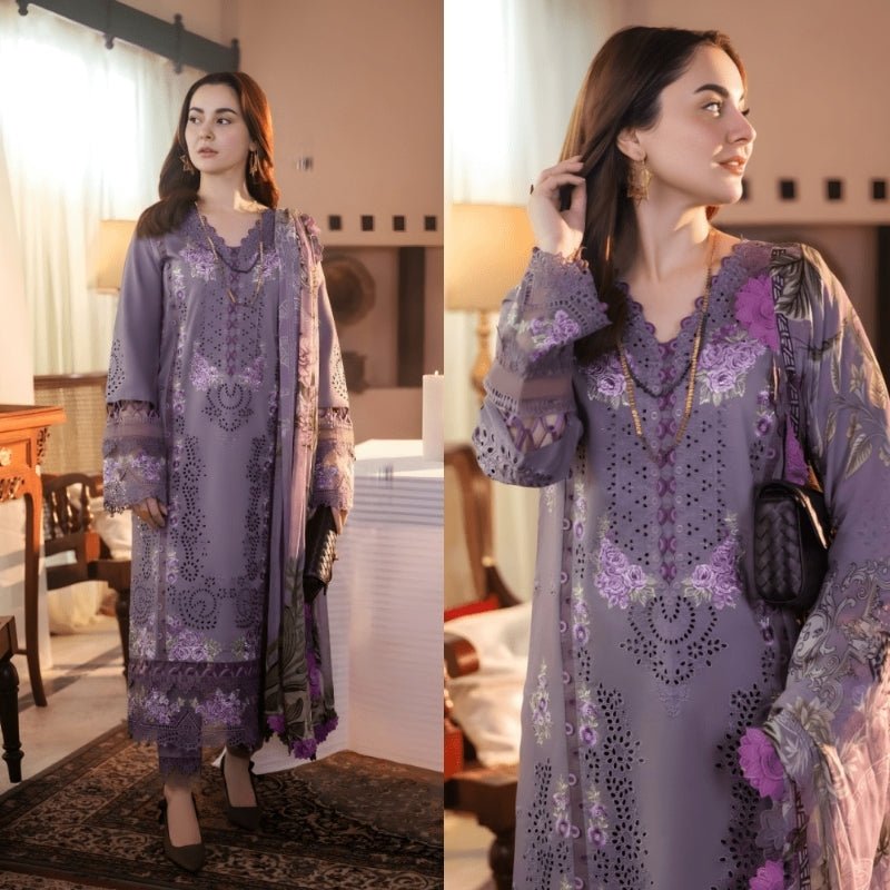 3PC EMBROIDERED LAWN SUIT - SR - 466 - Rangoli Store