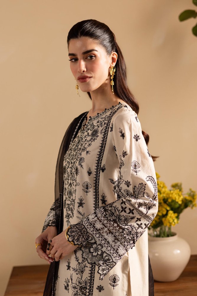 3PC EMBROIDERED LAWN SUIT - SR - 666 - Rangoli Store