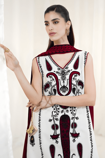 3PC EMBROIDERED LAWN SUIT - SR - 703 - Rangoli Store