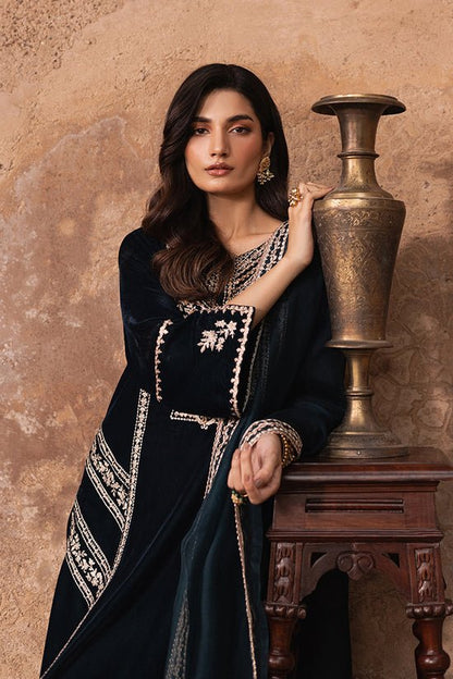 3PC EMBROIDERED MICRO 9000 VELVET DRESS - RO - 530 - Rangoli Store