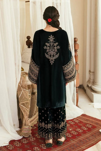 3PC EMBROIDERED MICRO 9000 VELVET DRESS - RO - 539 - Rangoli Store