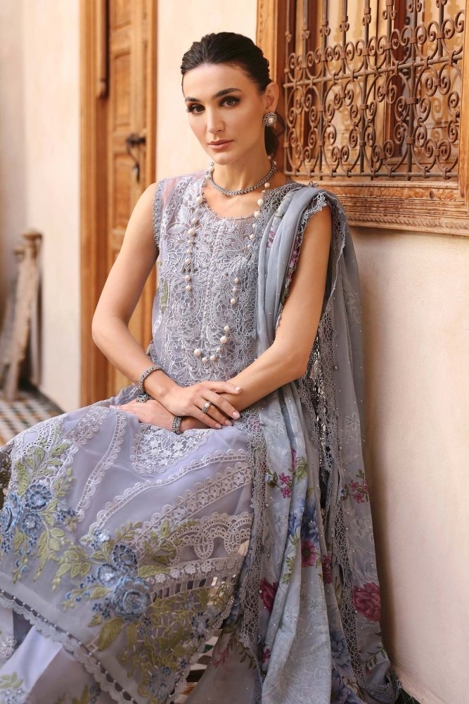 3PC EMBROIDERED ORGANZA SUIT - SR - 684 - Rangoli Store