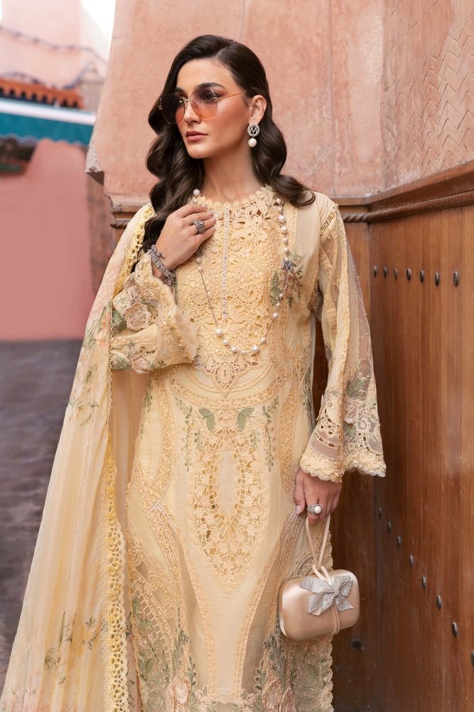 3PC EMBROIDERED ORGANZA SUIT - SR - 685 - Rangoli Store