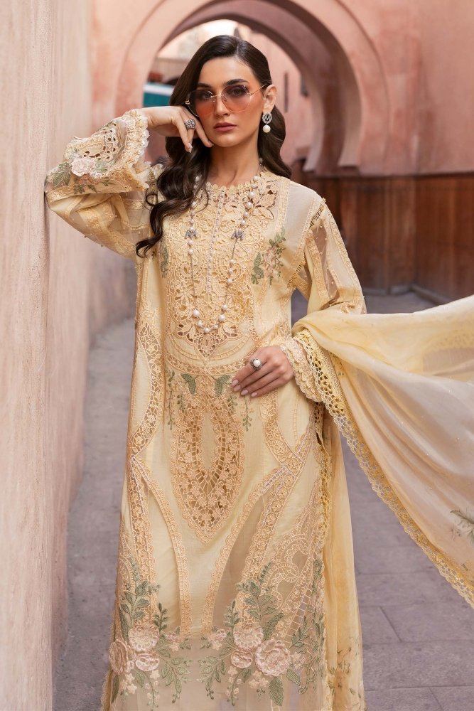 3PC EMBROIDERED ORGANZA SUIT - SR - 685 - Rangoli Store