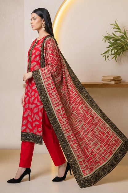 3PC PRINTED LAWN SUIT SR-141