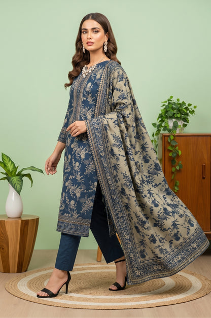 3PC PRINTED LAWN SUIT SR-137